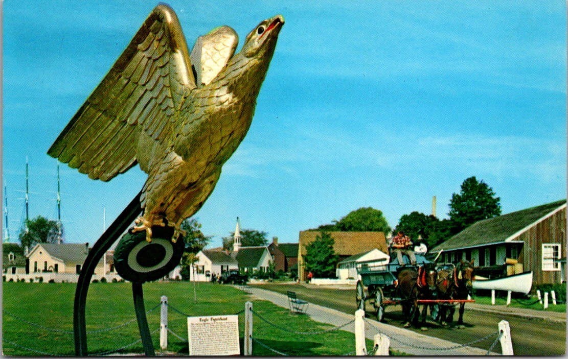 Postcard Mystic Seaport Mystic Connecticut AE6