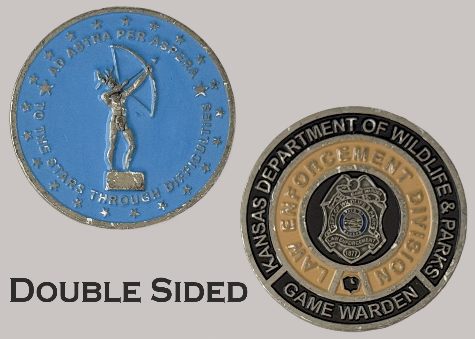 Kansas Wildlife Parks Game Warden Archer Motif Challenge Coin  J#23