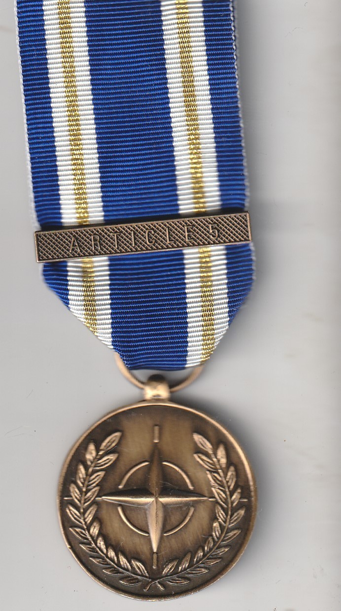 NATO Non-Article 5 medal Operation Eagle Assist full size medal NATO Non-Article 5 medal Operation Eagle Assist full size medal