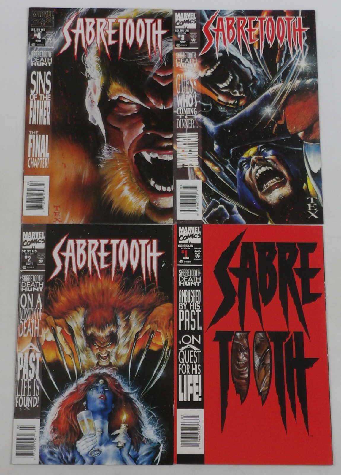 Sabretooth Death Hunt #1-4 VF/NM complete series newsstand variants Mark Texeira Sabretooth Death Hunt #1-4 VF/NM complete series newsstand variants Mark Texeira