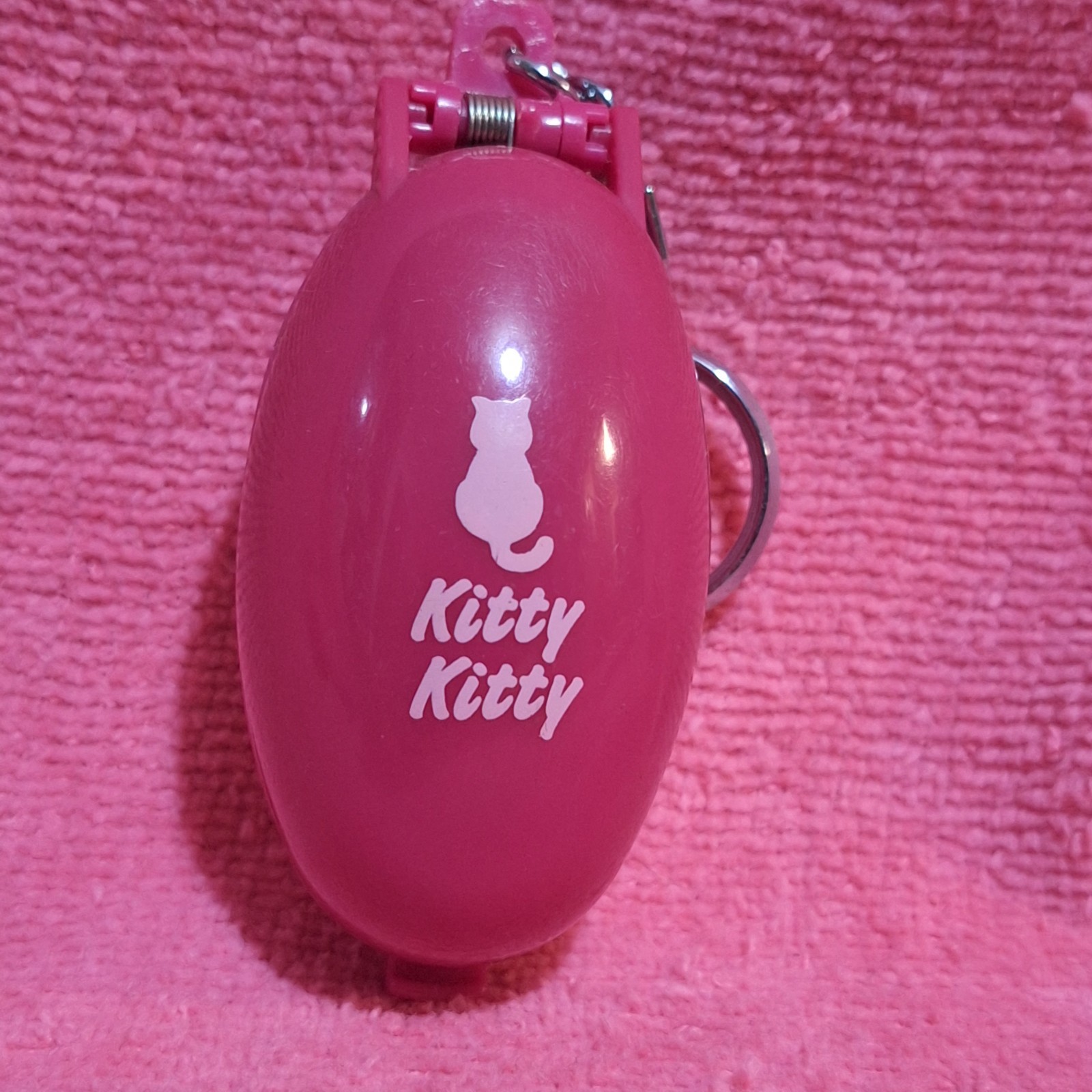 Vintage 1993 Takara Pink Pocket Critter Keychain -  Kitty Kitty, Works 