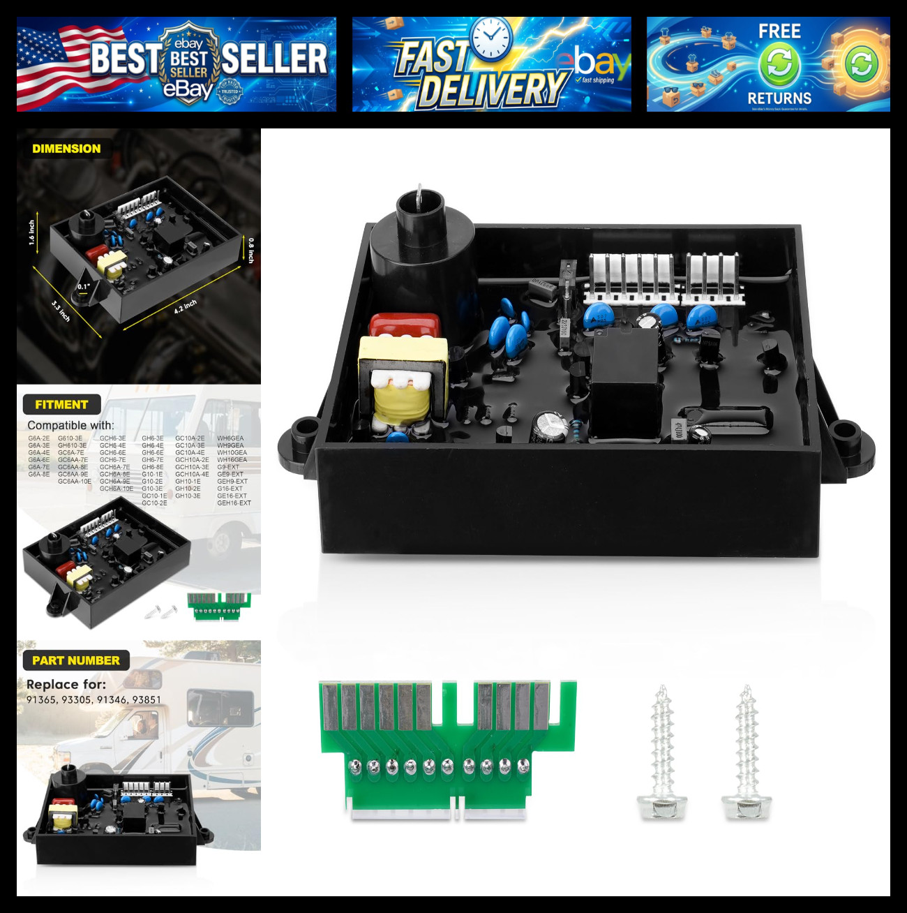 2026 Upgraded 91365 RV Water Heater Ignition Control Circuit Board Compatible wi