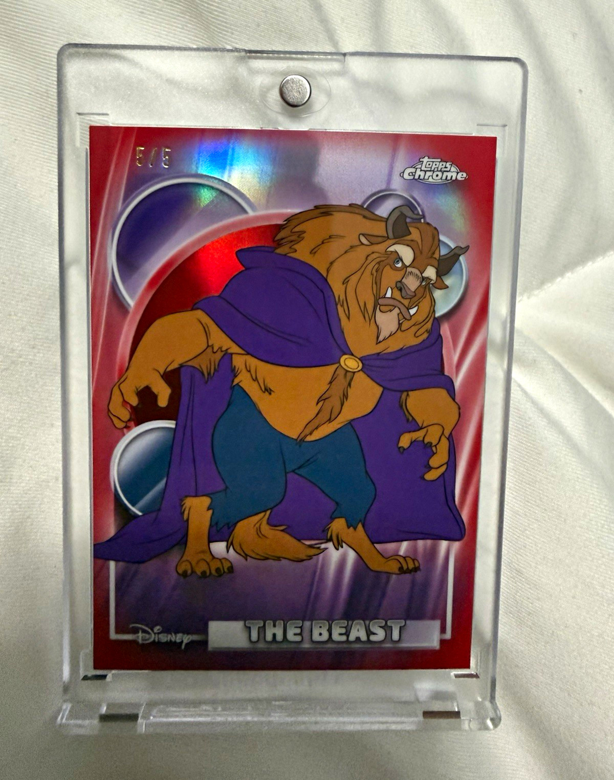 RED 5/5 Topps 2026 Topps Chrome Disney Beauty and the Beast The Beast #36 Card RED 5/5 Topps 2026 Topps Chrome Disney Beauty and the Beast The Beast #36 Card