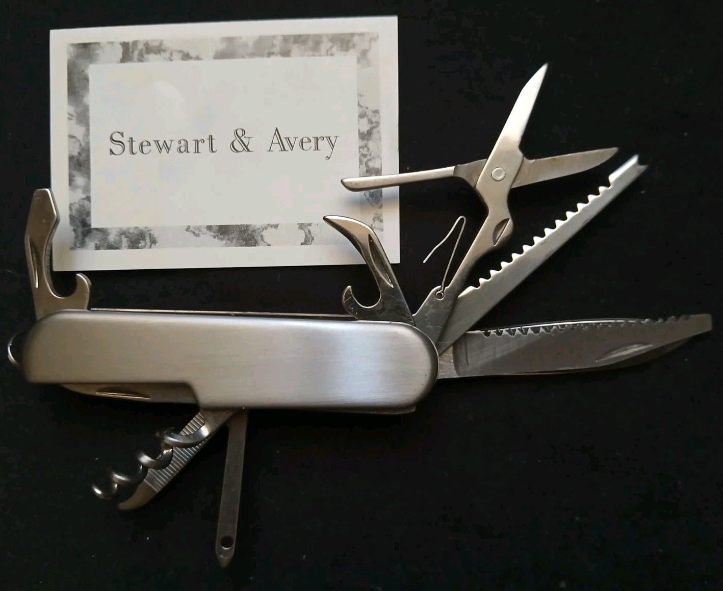 Stewart & Avery Stainless Multi-Functional Tool Swiss Pocket Knife Japan New