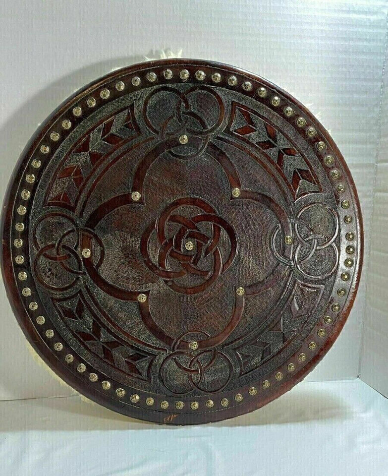 Targe Round Shield Larp Handmade New giftMedieval wooden Viking Celtic Scottish.