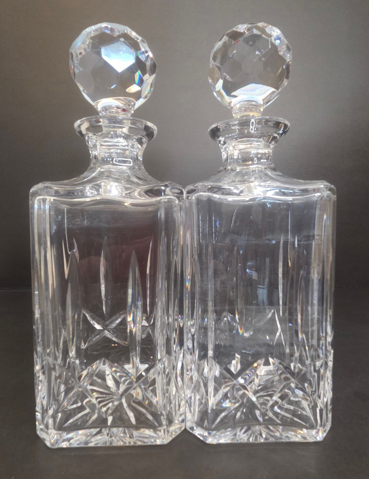 Atlantis Portugal Lead Crystal Miguel Decanters Square 10\
