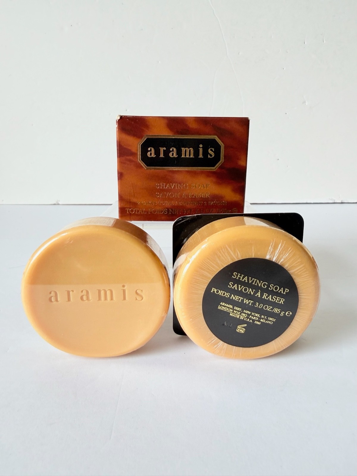 Vintage ARAMIS Shaving Soap Bars 3oz Bar Box of 2 NOS Vintage ARAMIS Shaving Soap Bars 3oz Bar Box of 2 NOS