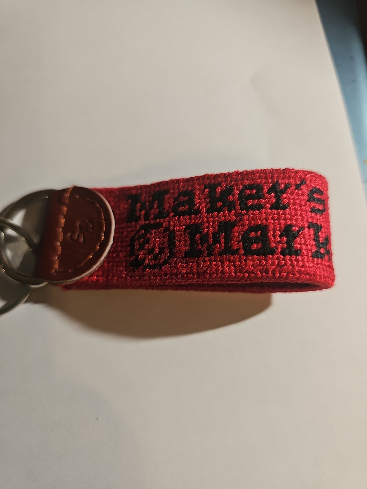Smathers And Branson Needlepoint  Maker's Mark Key Chain.
