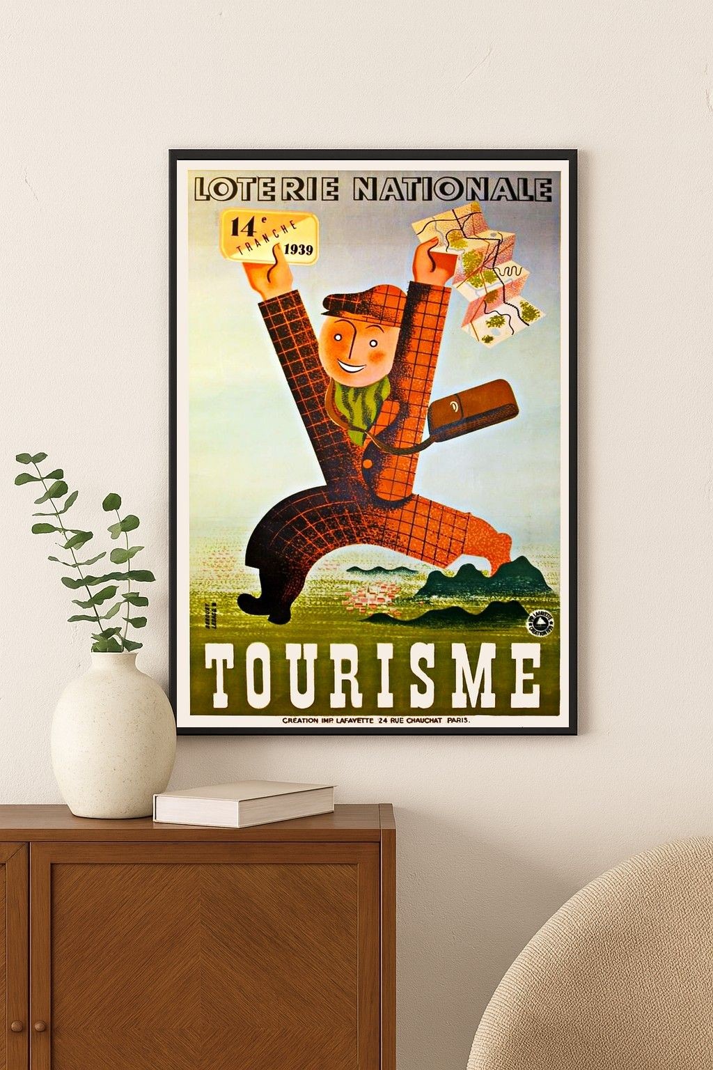 Loterie Nationale Tourisme Poster (1939) - Vintage Art Print 2x3 Loterie Nationale Tourisme Poster (1939) - Vintage Art Print 2x3