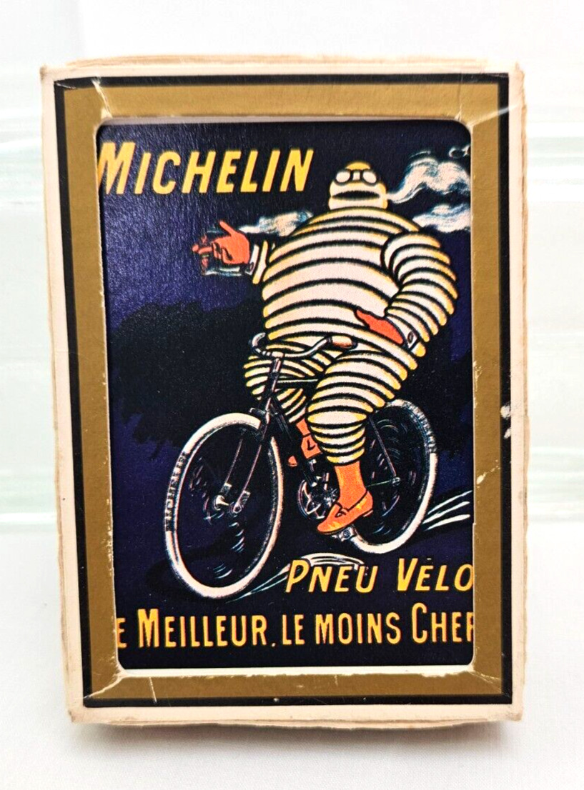Michelin Man Bicycle Pneu Velo Deck By Gemaco 52+ 2J+Box Bibendum Advertisement