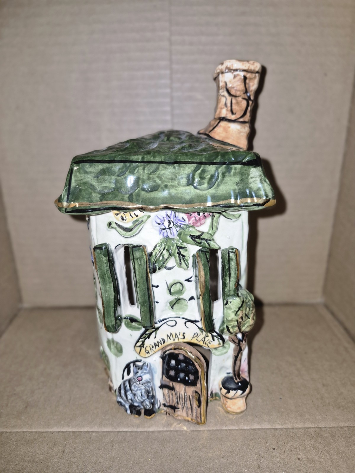 💥 Vtg Blue Sky Clayworks Grandma’s Place Heather Goldminc Candle House 