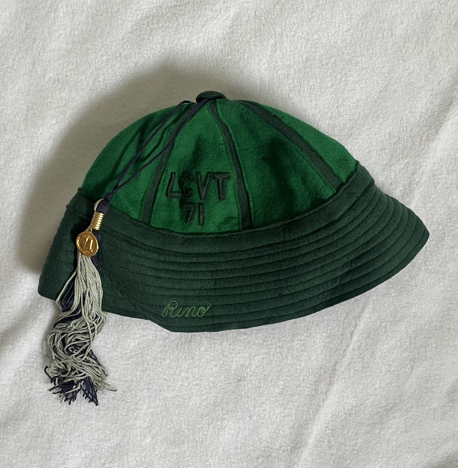 Vtg Wool Freshman Beanie Cap With Tassel High School College LCVT 1971 