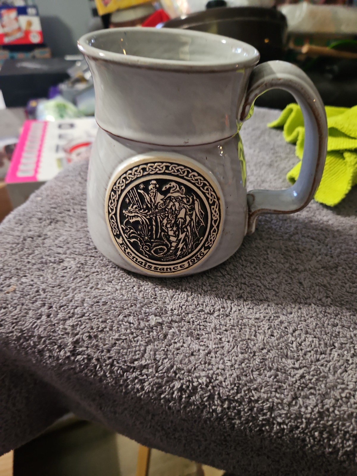 Deneen Pottery 1986 Minnesota Renaissance Festival Beer Mug Vintage Deneen Pottery 1986 Minnesota Renaissance Festival Beer Mug Vintage