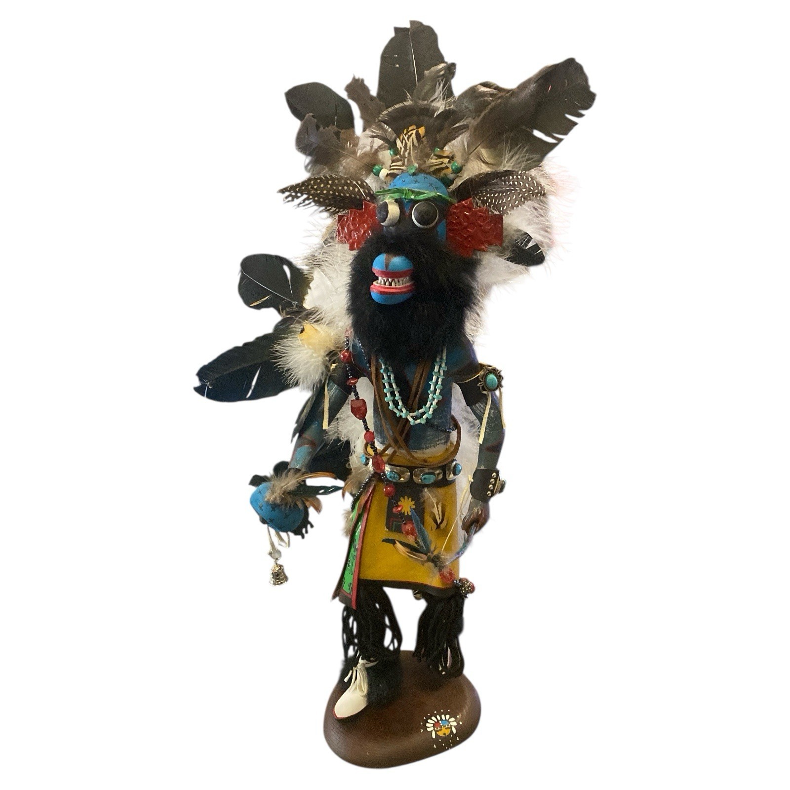 Large Johnny Burgess A'hote Kachina Doll circa 1980's 24