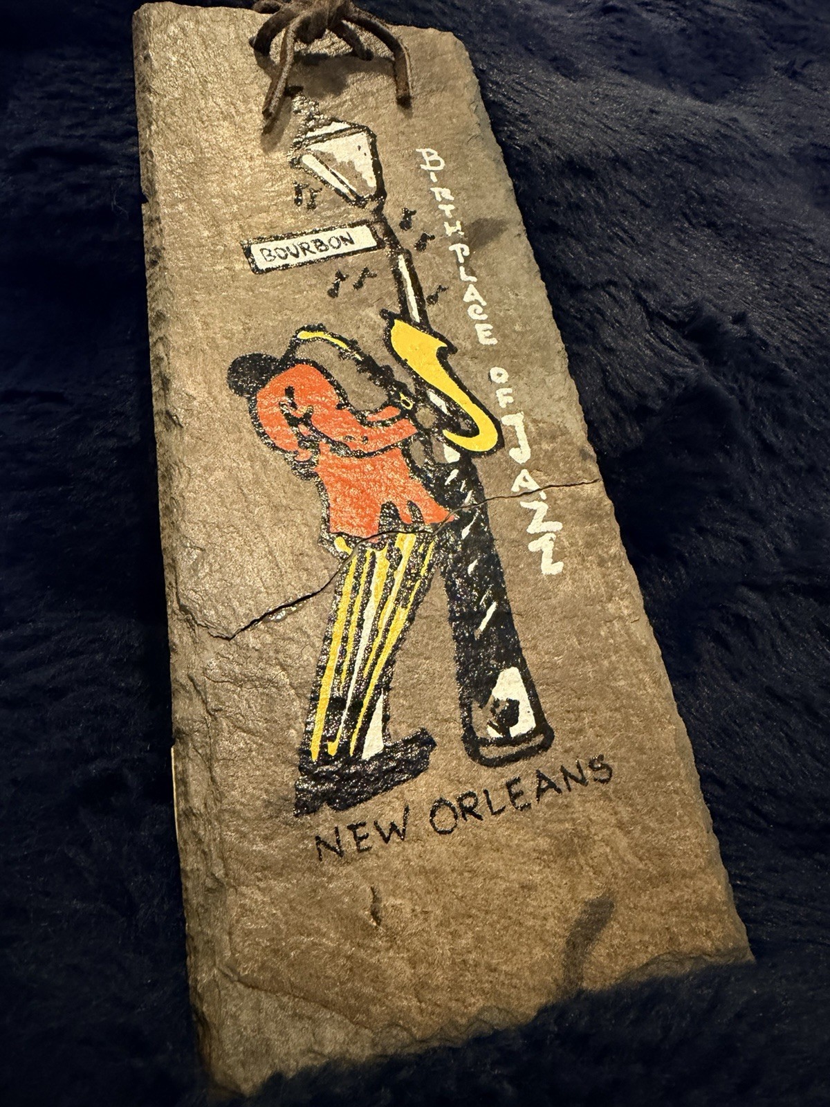 Vintage Vieux Carre New Orleans 175Yr Roofing Slate Bourbon street Jazz Wall Art Vintage Vieux Carre New Orleans 175Yr Roofing Slate Bourbon street Jazz Wall Art
