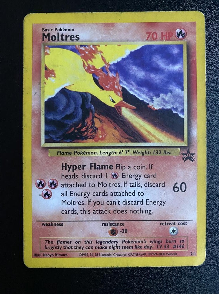 Moltres 21 Black Star Promo HP