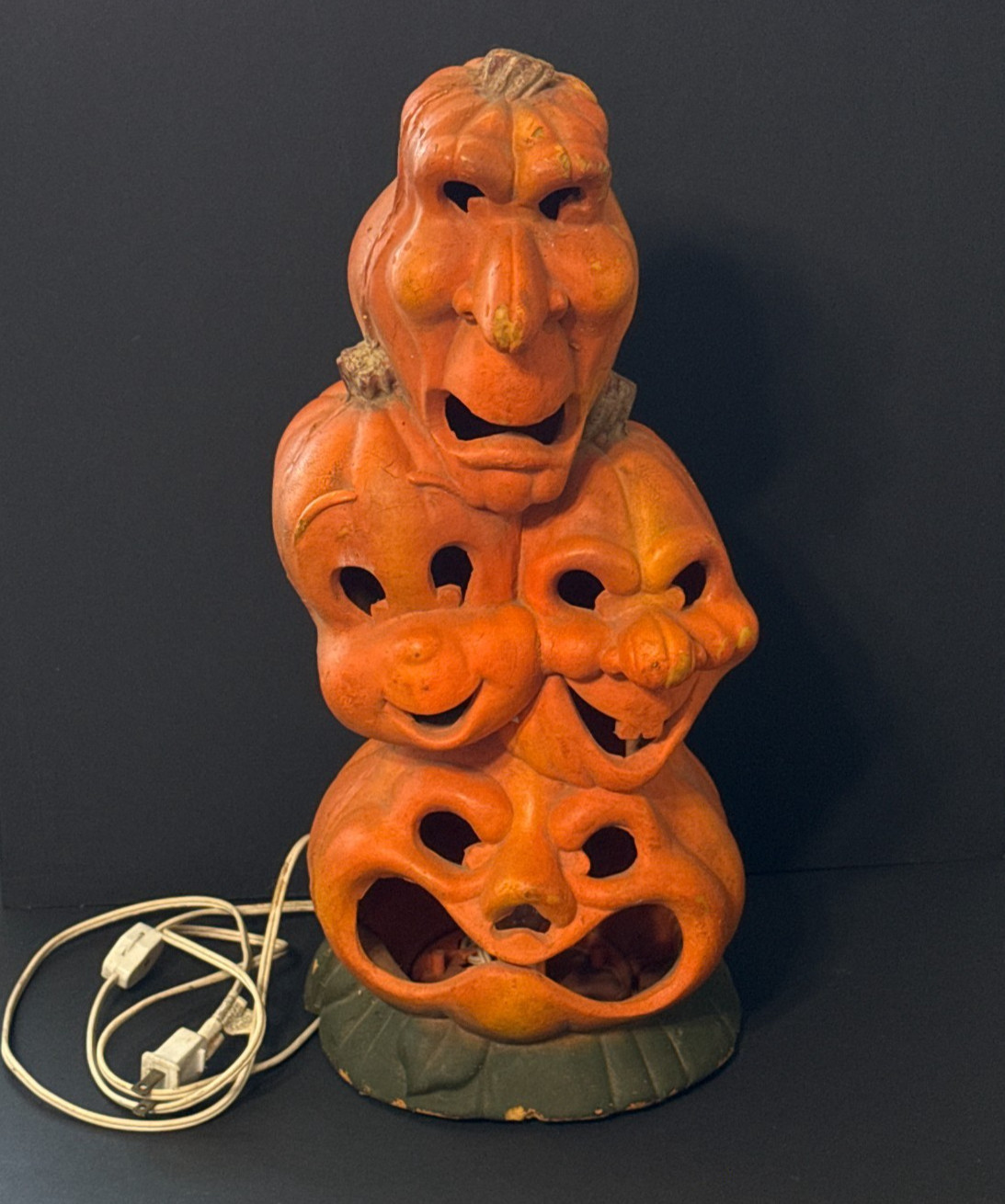 Vtg 1995 Trendmasters Casper Ghostly Trio Stacked Pumpkin Light Halloween 18