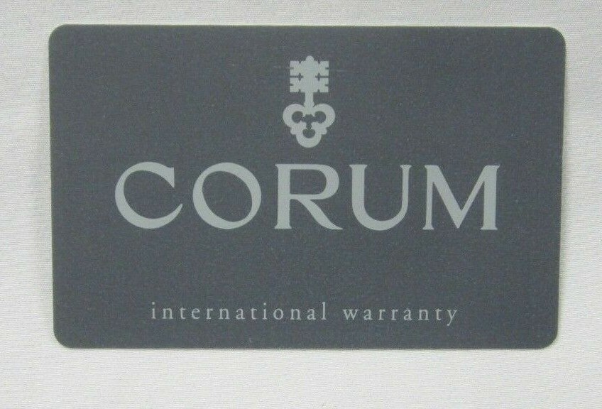 Rare CORUM Open & Blank International Watch Warranty Card Genuine New-Old-Stock Rare CORUM Open & Blank International Watch Warranty Card Genuine New-Old-Stock