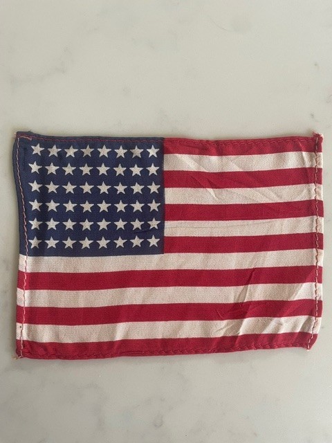 100% ORIGINAL VERY RARE WW2 USA PARATROOPER STARS & STRIPES SHOULDER BADGE D-DAY