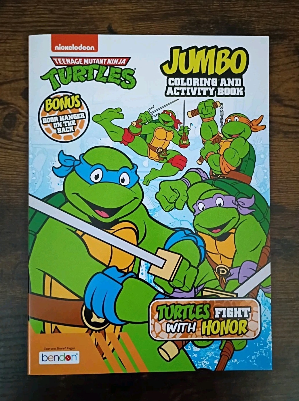 *CHARITY* TEENAGE MUTANT NINJA TURTLES Coloring Activity Book 1989 Classic IDW