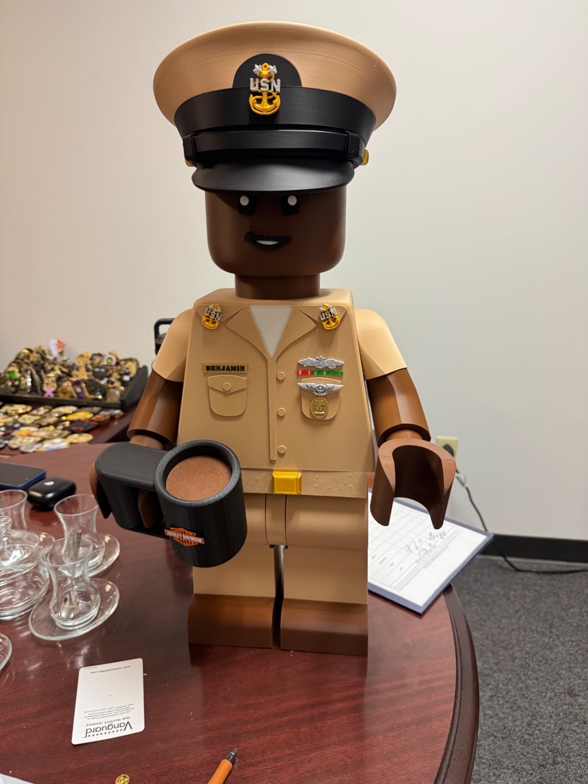 Navy CPO brick-like figure