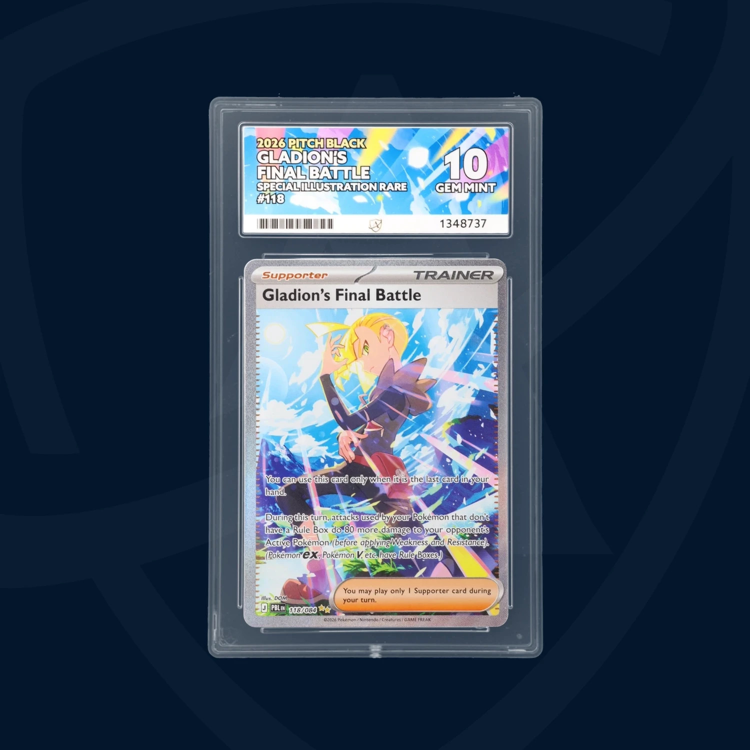 Gladion\'s Final Battle 118/084 Pitch Black Holo - ACE 10 Gladion\'s Final Battle 118/084 Pitch Black Holo - ACE 10