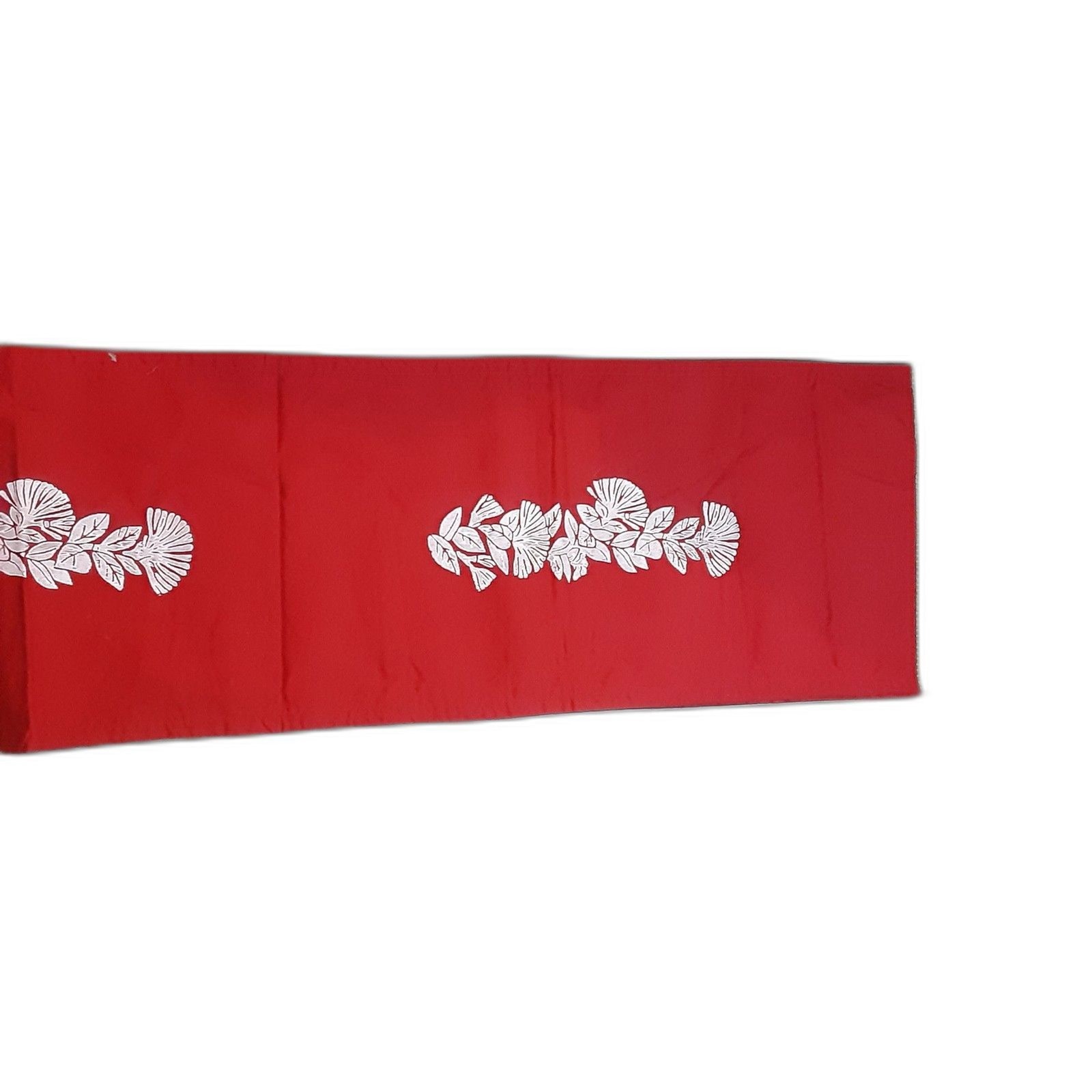 Palapala Designs Hawaii Red Block Print Table Runner 70x12 Lined Handmade