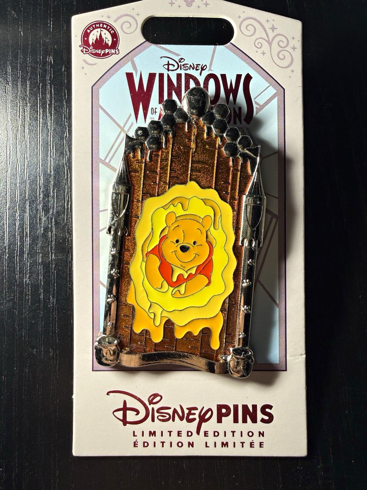 Disney Limited Edition 2500 Windows of Attraction Winnie the Pooh Pin 2026