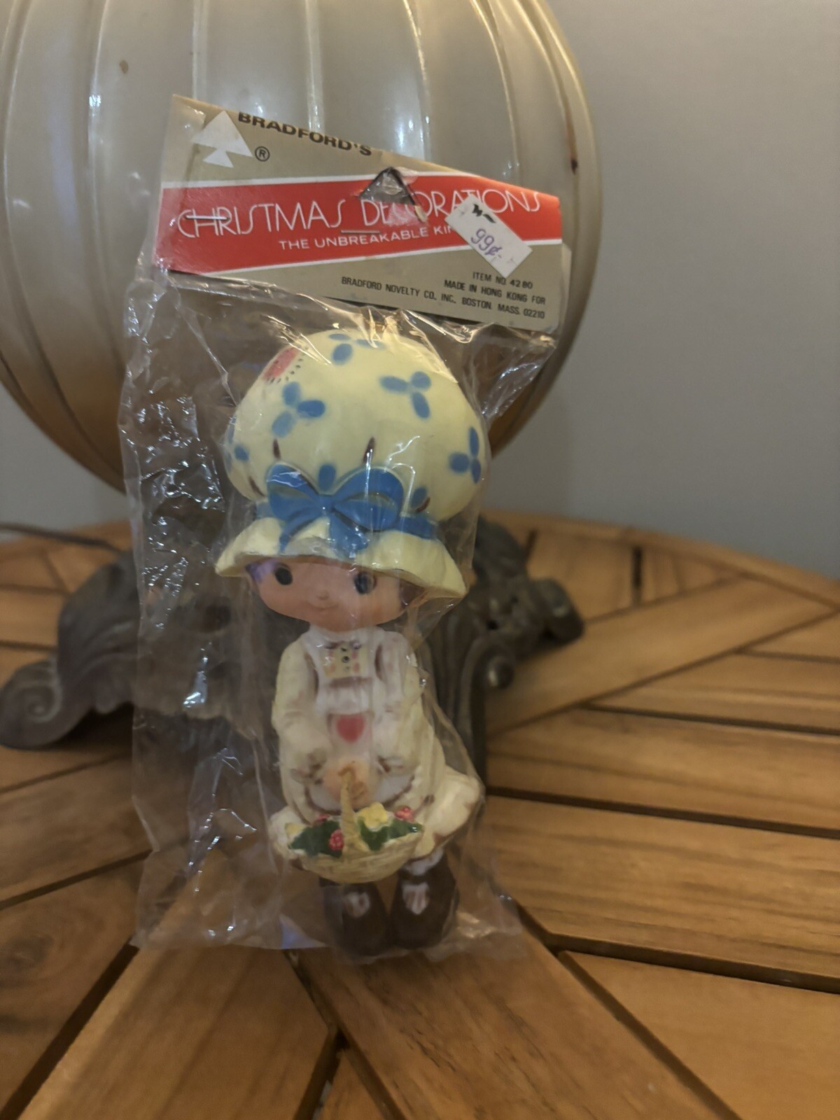 NIP Vintage Bradford’s Holly Hobby (Style) Christmas Ornament Hong Kong 5”