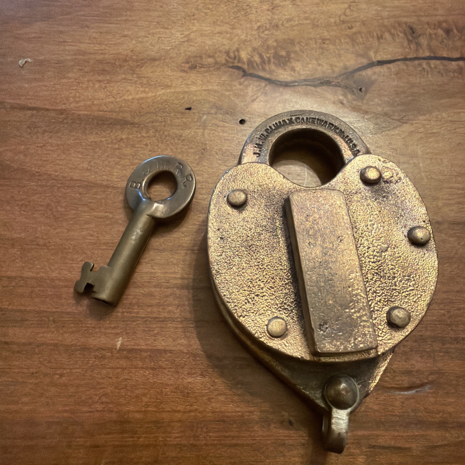 Antique Obsolete Lock Made By Climax Co NEWARK NJ Antique Obsolete Lock Made By Climax Co NEWARK NJ