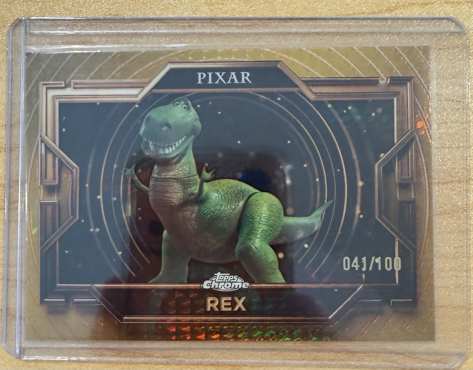 2025 Topps Chrome Disney Toy Story Rex /100 #7 Refractor 2025 Topps Chrome Disney Toy Story Rex /100 #7 Refractor