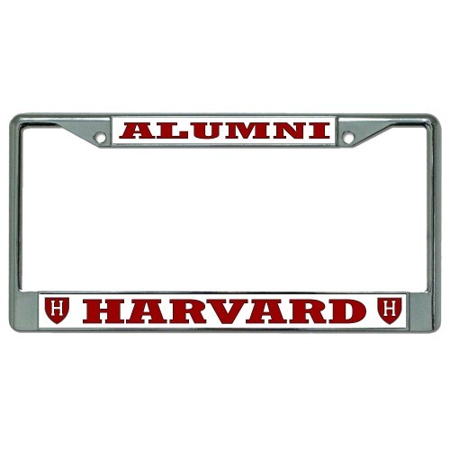 HARVARD ALUMNI METAL CAR CHROME LICENSE PLATE FRAME  MADE IN USA