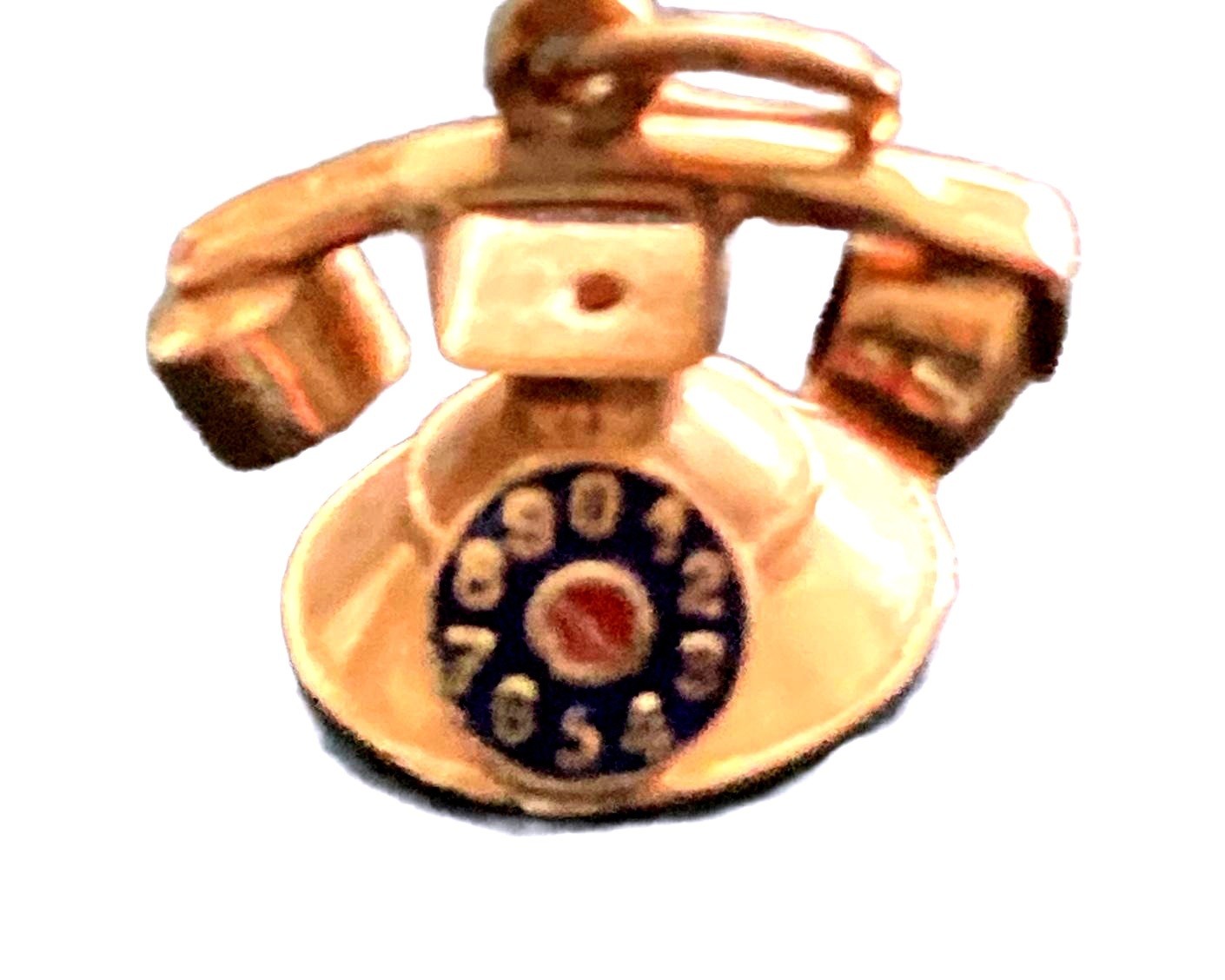 Vintage Rare 18k gold rotary phone pendant Vintage Rare 18k gold rotary phone pendant