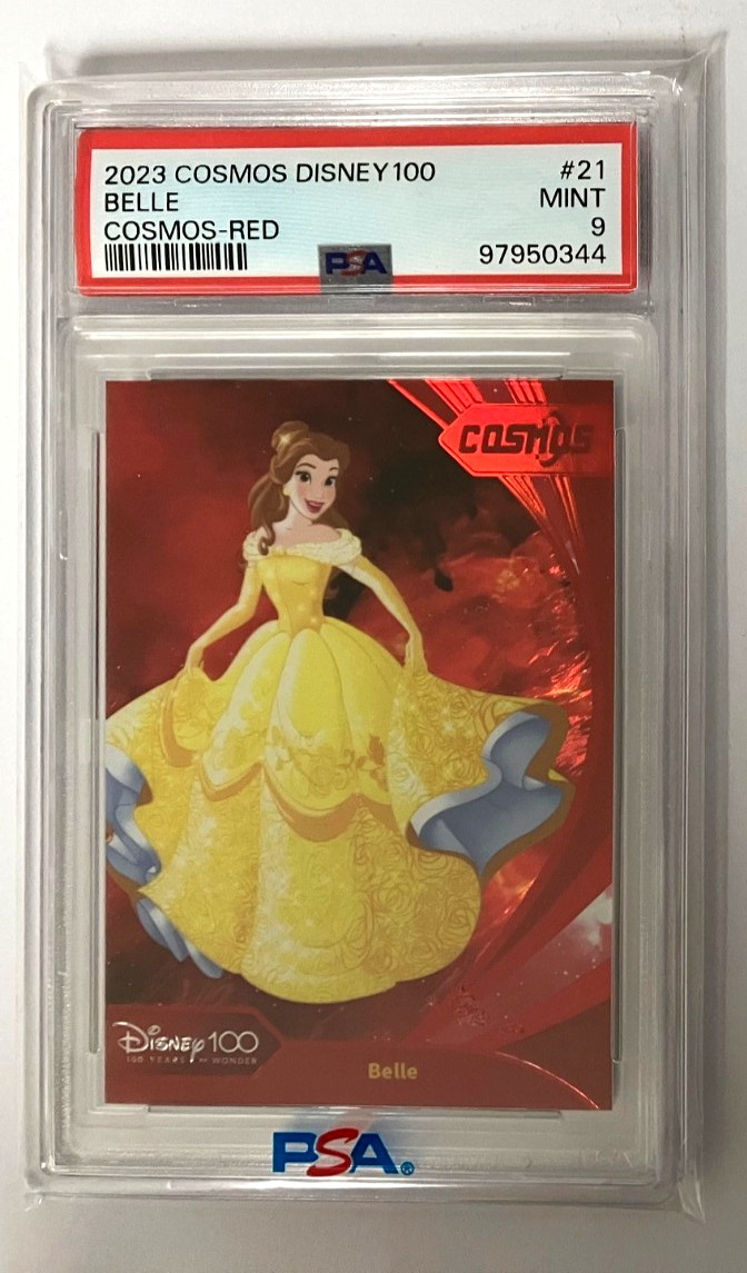 2023 Kakawow Cosmos Disney 100 Red Refractor Princess Belle Card /75 Mint PSA 9