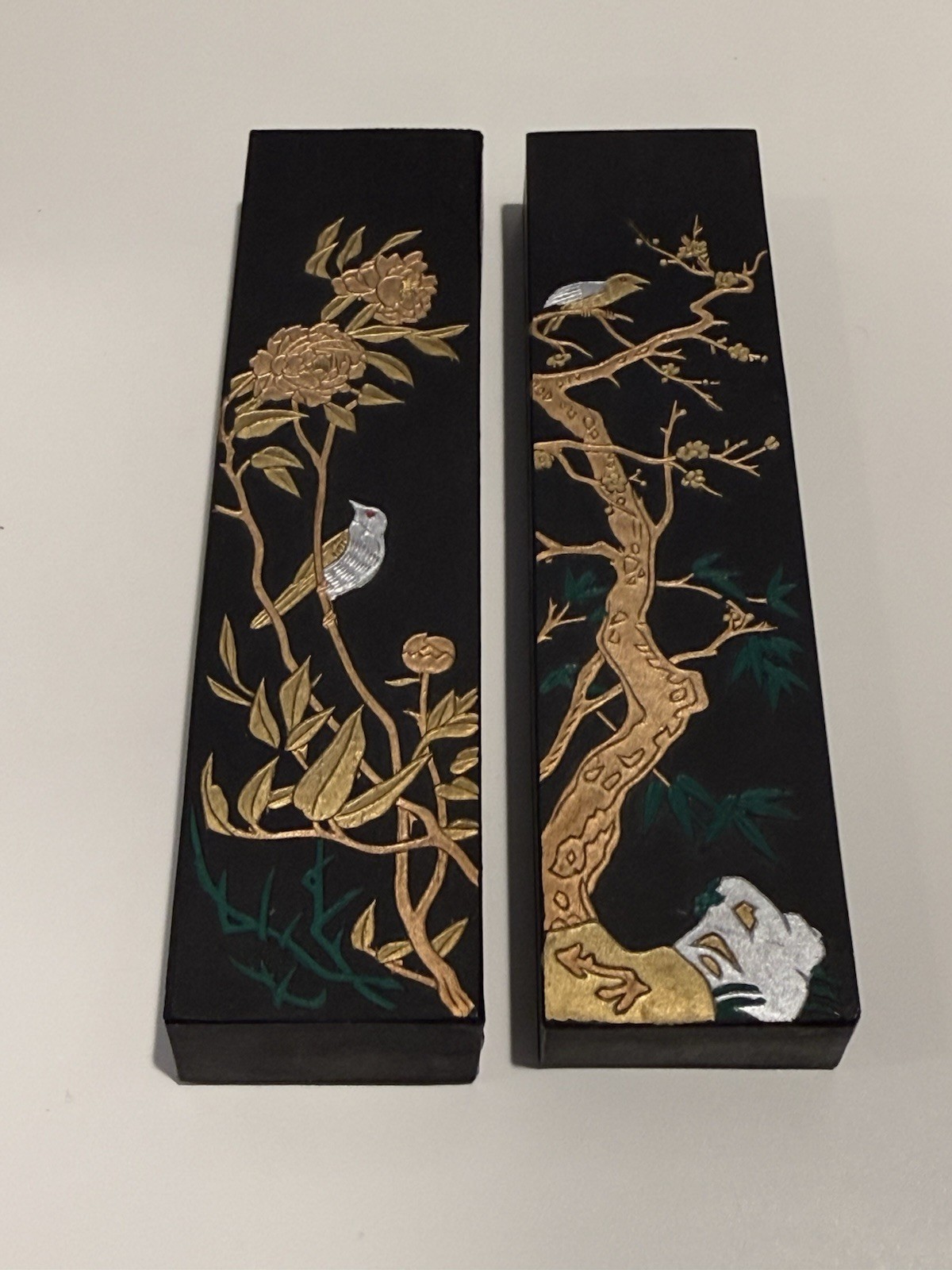 Vintage Chinese Ink sticks Cizhou state owned factory plum trees Vintage Chinese Ink sticks Cizhou state owned factory plum trees