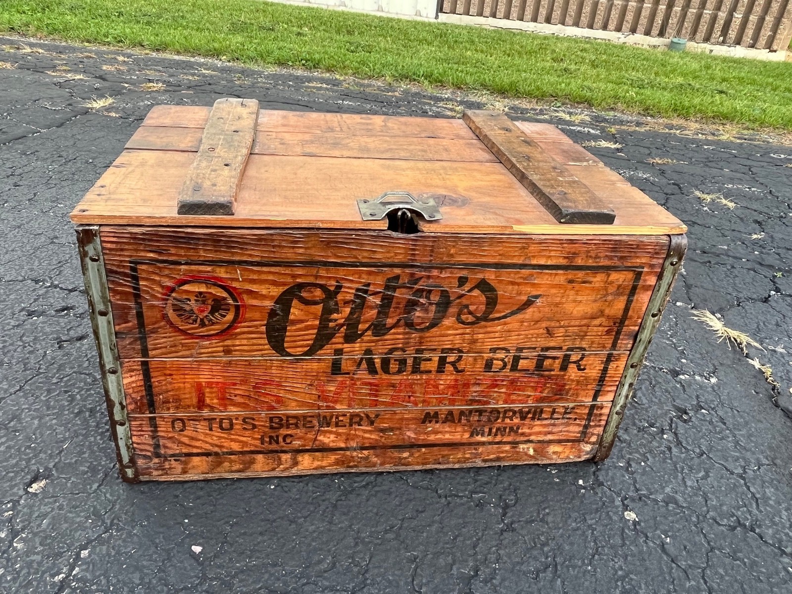 RARE 1930's Otto's Brewery Wood Beer Crate Mantorville Minnesota MN Minn. 