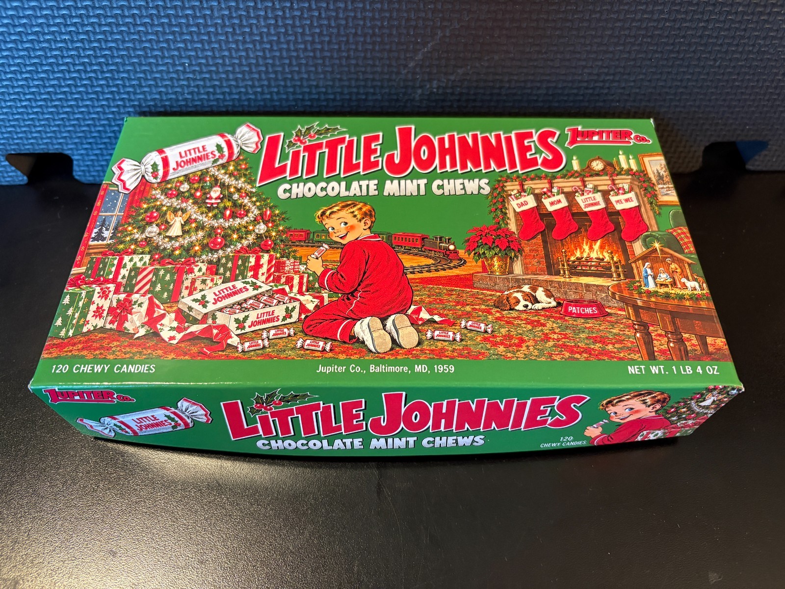1959 Little Johnnies Chocolate Mint Chews (inspired) - Custom design display box