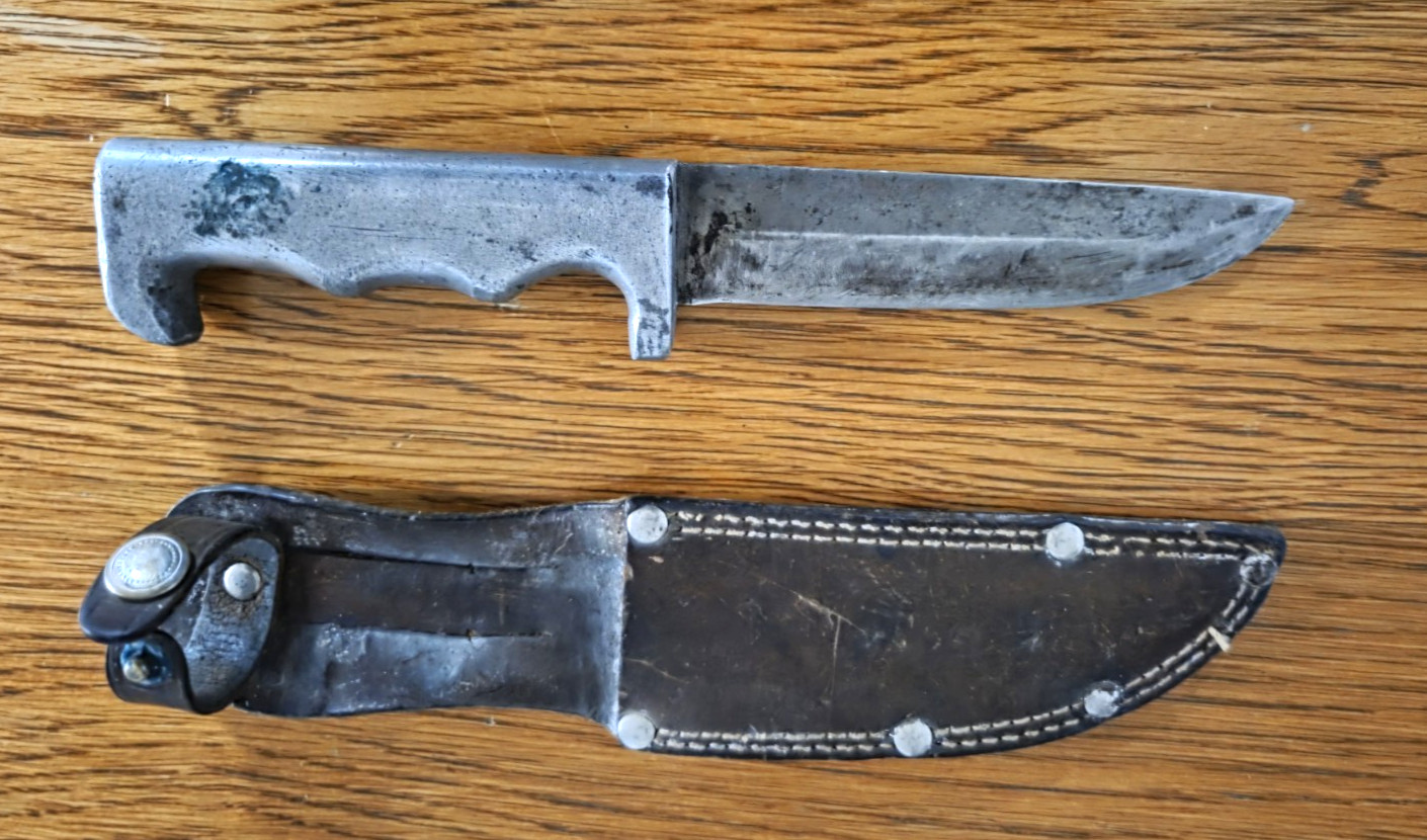 Vintage WW2 Era Aluminum Handle Fixed Blade Knife. Philippines? Vintage WW2 Era Aluminum Handle Fixed Blade Knife. Philippines?