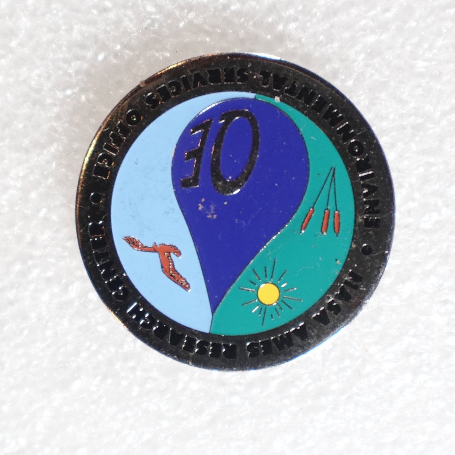 NASA Ames Research Center Environmental Services OE Pinback Button Approx. 0.8\ NASA Ames Research Center Environmental Services OE Pinback Button Approx. 0.8\