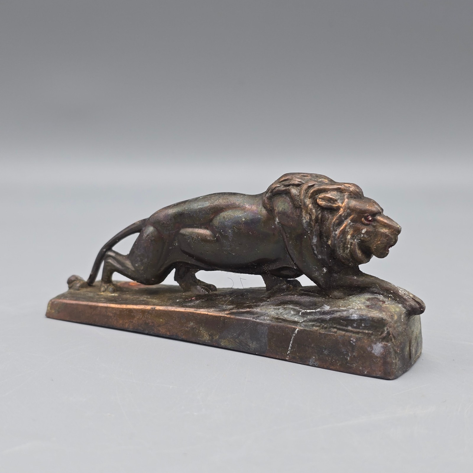 Vintage Bronze Stalking Lion Paperweight Vintage Bronze Stalking Lion Paperweight