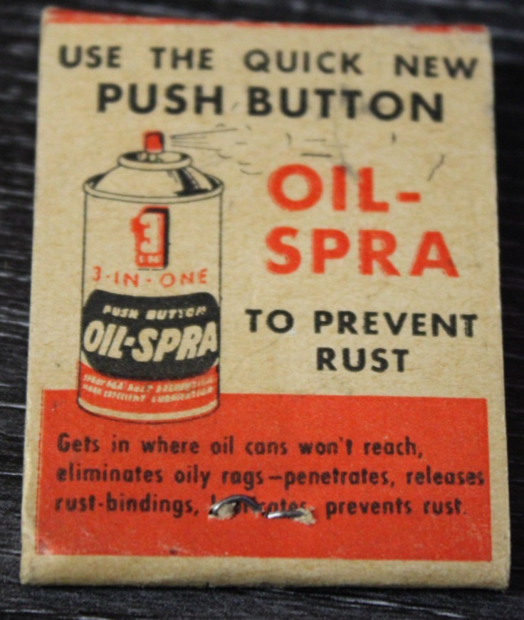 Vintage Matchbook 3-in-One Oil SprA Don't Let Tools Get Rusty (Pre WD-40)