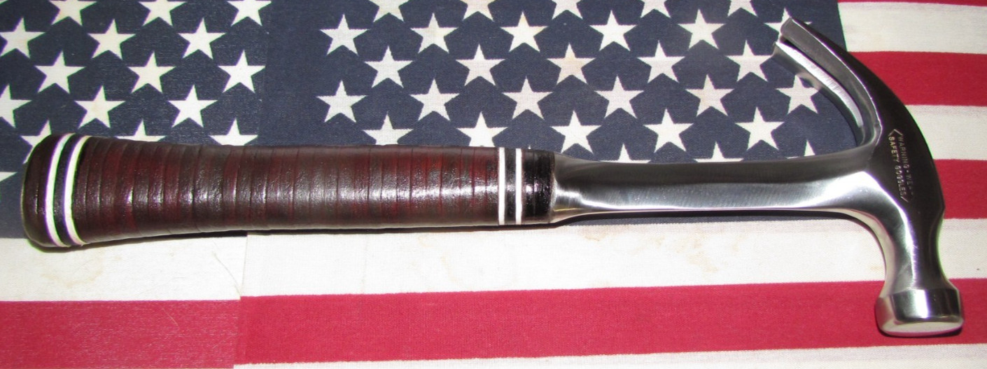 Vintage 1978 Estwing Curve Claw 16 oz Hammer w/Original Leather Handle 
