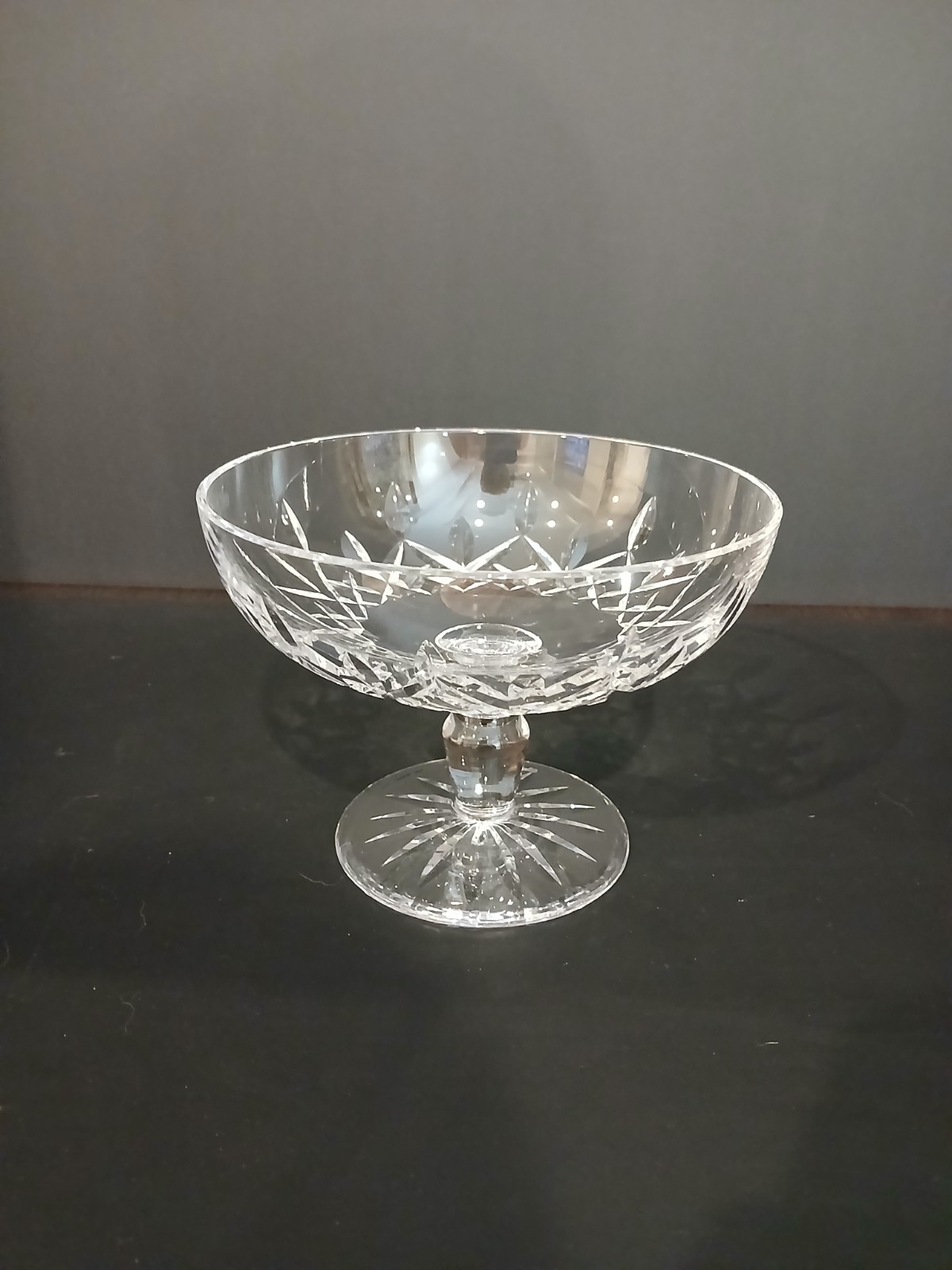 Vintage Waterford Crystal Lismore Footed Compote Bowl Candy Dish 