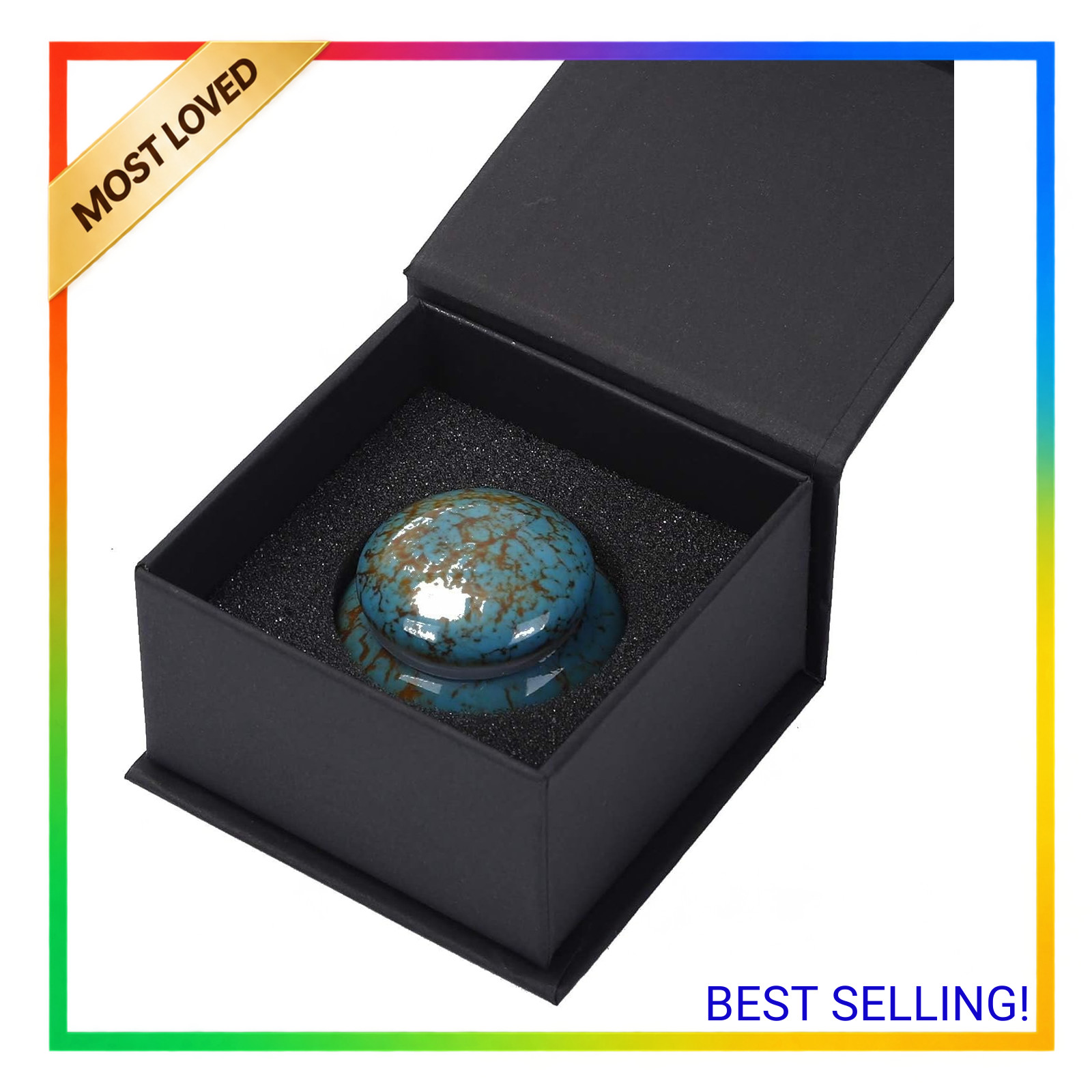 Small Ceramic Urn for Human Ashes Blue Mini Keepsake Memorial Container 1.2 Small Ceramic Urn for Human Ashes Blue Mini Keepsake Memorial Container 1.2