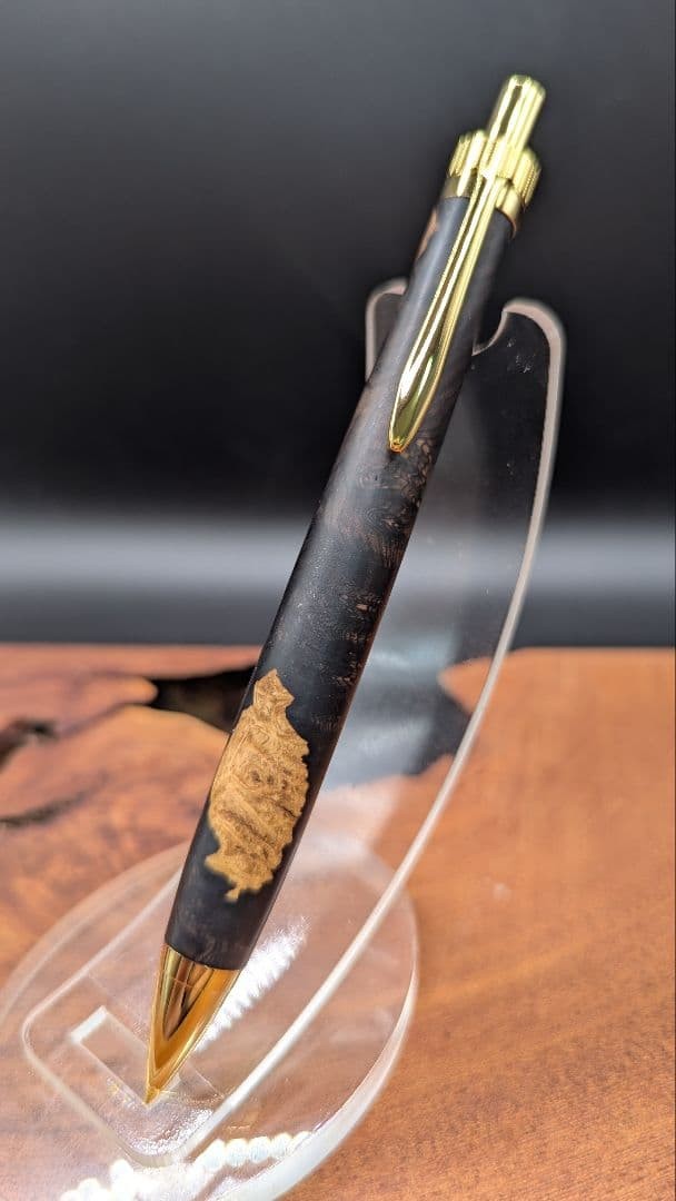 834 Superb African Blackwood Knot Two Tone Wooden Shaft Mechanical Pencil