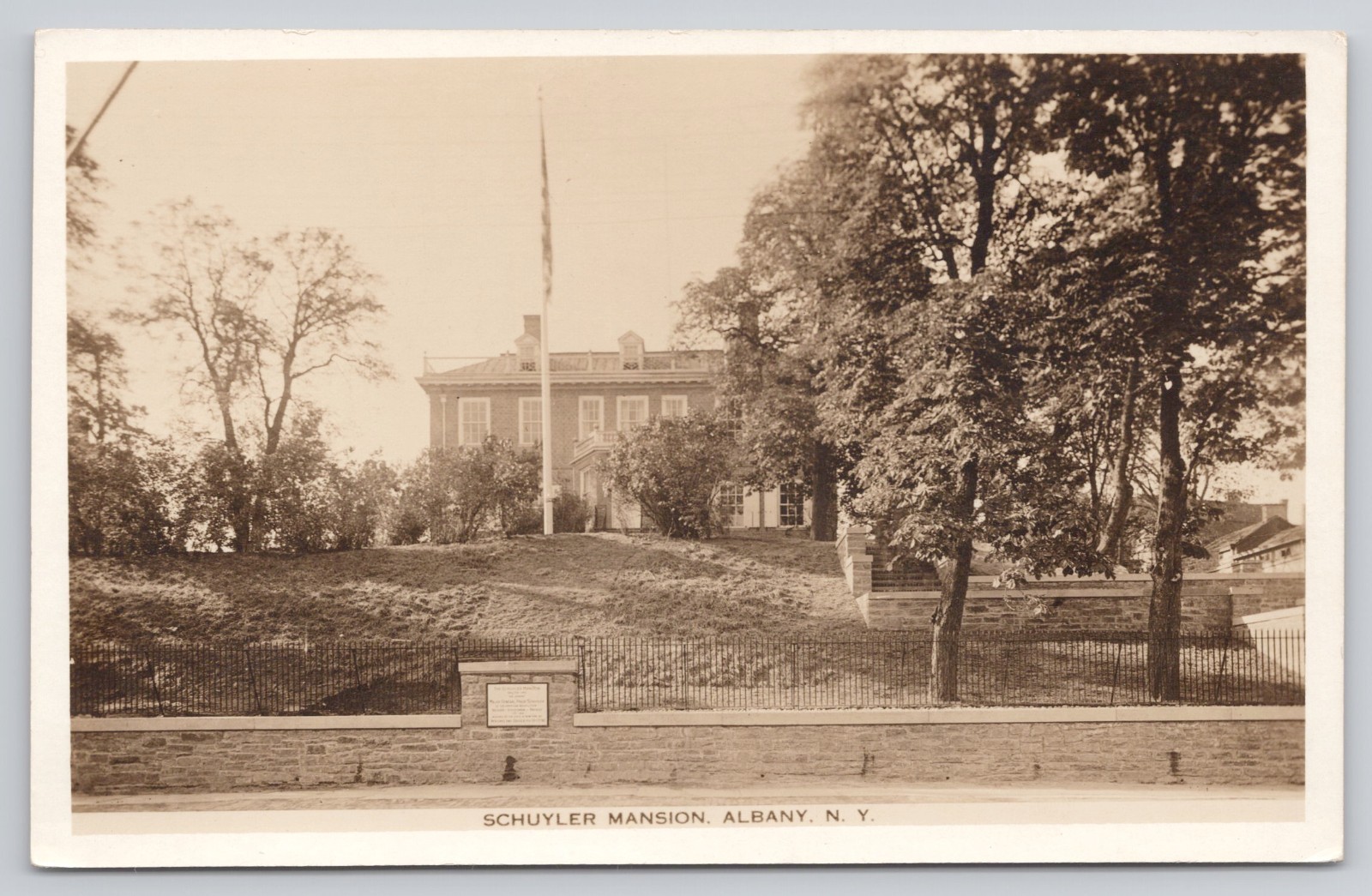 Schuyler Mansion Albany NY New York RPPC Real Photo c1918-1930 Postcard