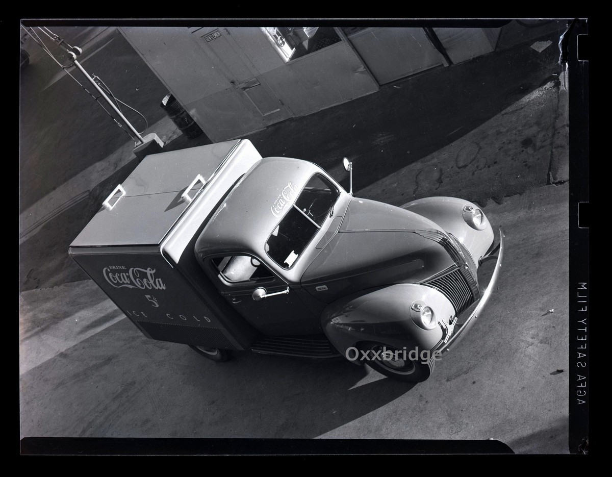 Coca Cola 1940 Ford Sedan Delivery Truck Photo Negative Coke Soda Van Q10017 Coca Cola 1940 Ford Sedan Delivery Truck Photo Negative Coke Soda Van Q10017