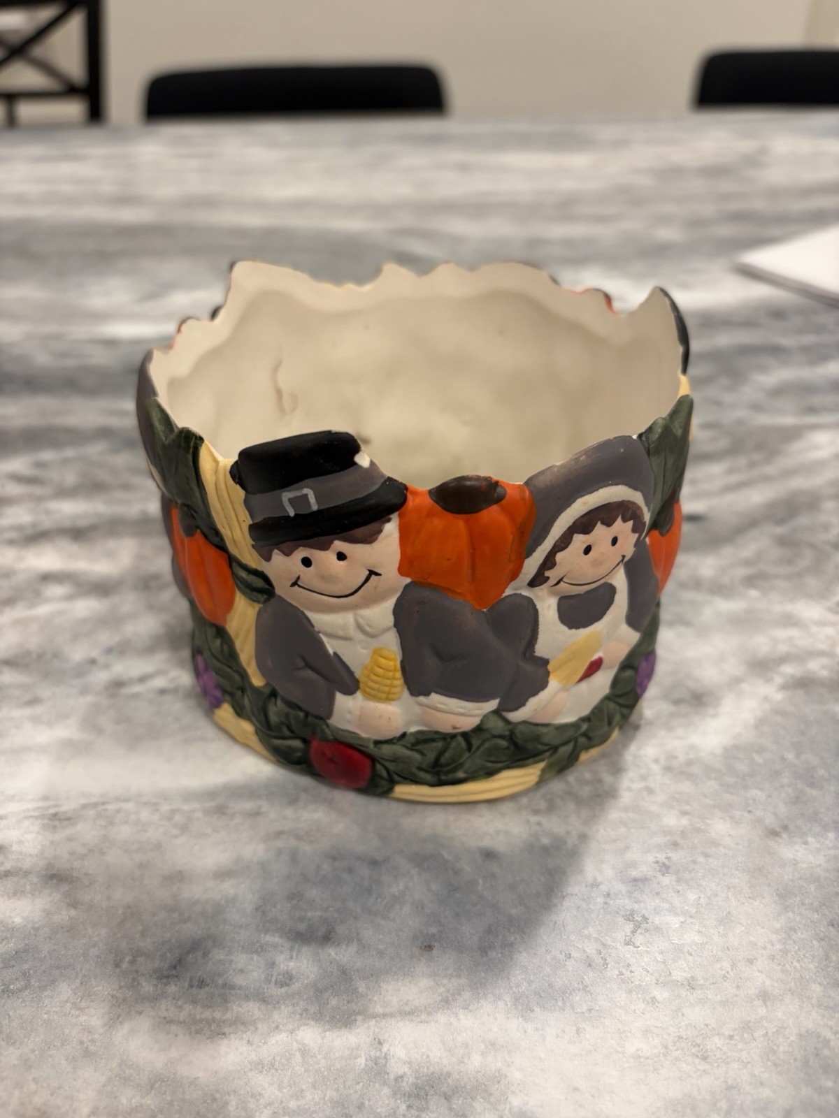 Vintage Thanksgiving Pilgrim Pumpkin Candle holder Fall Harvest Decor Vintage Thanksgiving Pilgrim Pumpkin Candle holder Fall Harvest Decor