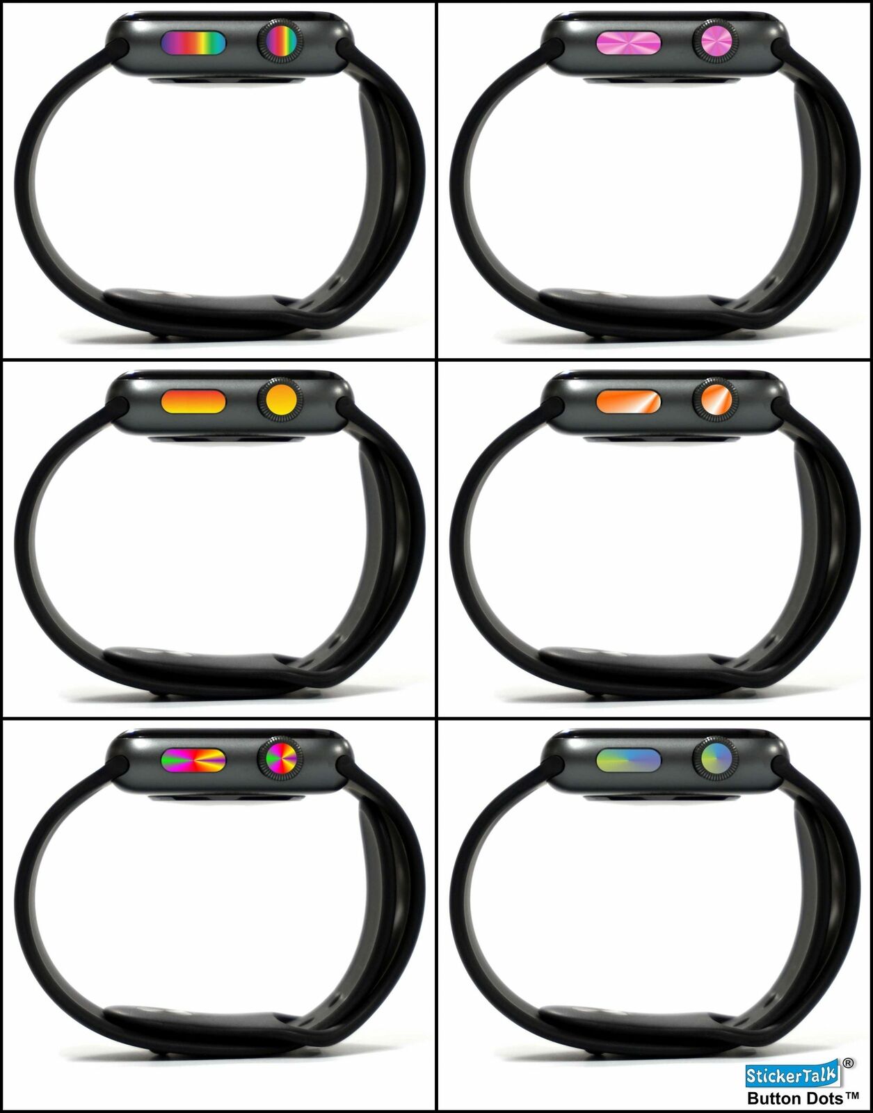 StickerTalk® Brand [24x] Colorful Apple Watch Crown Button Dots™ Stickers