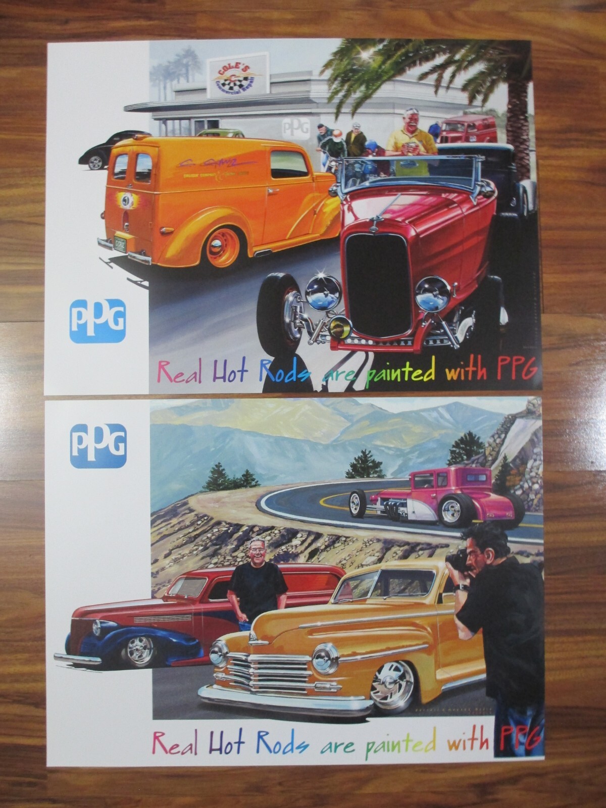 (2) PPG Paints Darrell Mayabb Street Hot Rods Prints / Posters - 2014 & 2015 (2) PPG Paints Darrell Mayabb Street Hot Rods Prints / Posters - 2014 & 2015
